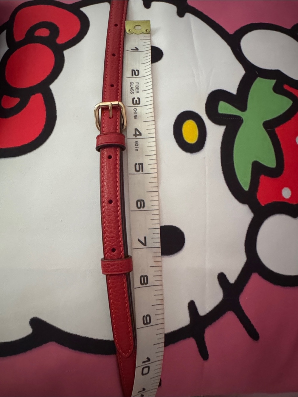 Coach Red Leather Adjustable Crossbody Strap with Gold Hardware - Picture 11 of 11